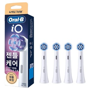 오랄비 정품 iO 젠틀 케어 화이트 전동칫솔 리필모, 4개