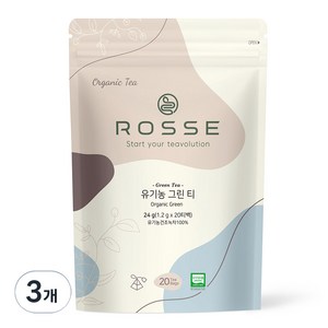 로쎄 유기농 녹차 24g, 1.2g, 20개입, 3개