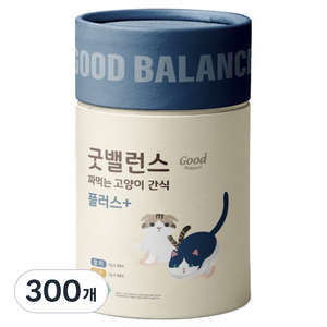 굿밸런스 고양이 짜먹는 간식 플러스, 참치 + 치킨, 12g, 300개