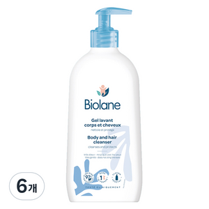 비올란 2in1 바디 앤 헤어 클렌저, 350ml, 6개