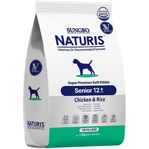 네츄리스 시니어 강아지 프리미엄 소프트사료, 닭, 1.2kg, 1개