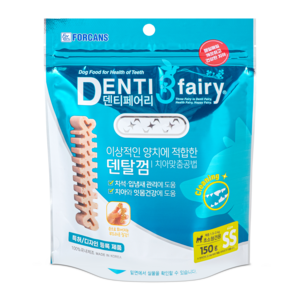 포켄스덴티페어리 강아지 덴탈껌 SS 초소형견용, 타피오카, 150g, 1개