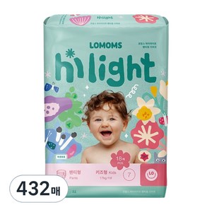 로맘스 하이라이트 팬티형 기저귀 남여공용 키즈형 Kids, 432매, 7단계