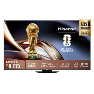 Hisense 하이센스 4K ULED QD Mini LED 스마트TV, 165cm(65인치), 65U8Q, 벽걸이형, 방문설치