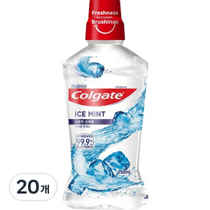 콜게이트 마우스워시 아이스 민트, 750ml, 20개