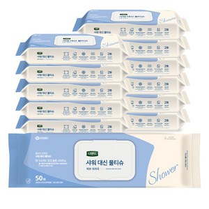디펜드 샤워 대신 물티슈 캡형, 60g, 50매, 12개