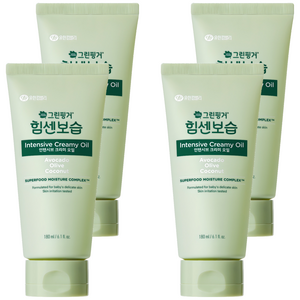 그린핑거 힘센보습 인텐시브 크리미오일 유아 크림, 180ml, 4개
