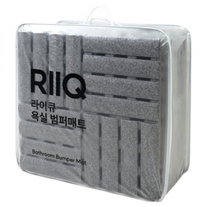 라이큐 욕실 미끄럼방지 매트 50 x 50 cm, 라이트그레이, 6개