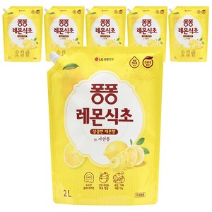 퐁퐁 레몬식초 주방세제 파우치형, 2L, 6개