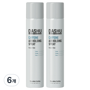다슈 데일리 카페인 에어 홀딩 헤어 스프레이, 180ml, 6개