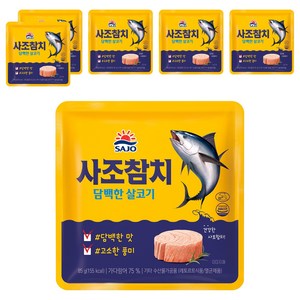 사조참치 담백한 살코기 파우치, 85g, 6개