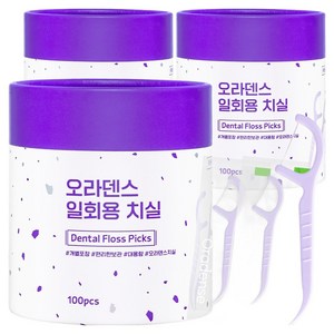 오라덴스 일회용 치실, 1.5cm, 100개입, 3개