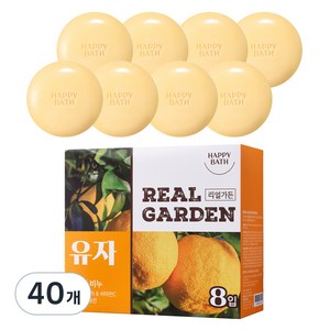 해피바스 리얼가든 비타민 비누 유자, 90g, 40개입