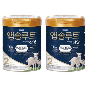 앱솔루트 프리미엄 산양 분유 2단계, 750g, 2개