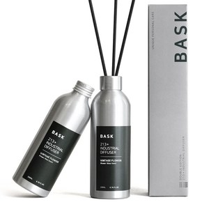 바스크 프리미엄 디퓨저, 빈티지플라워, 200ml, 2개