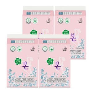 유기농본 순면 울트라슬림 팬티라이너, 일반, 34개입, 4개