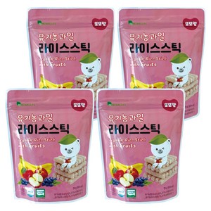 또또맘 유기농 라이스스틱, 과일, 20g, 4개