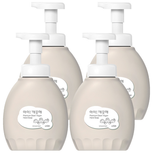 아이깨끗해 프리미엄 클린 폼 핸드솝 무향, 450ml, 4개
