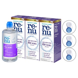 리뉴 어드벤스 렌즈 세정액+케이스, 355ml, 2개입, 3개