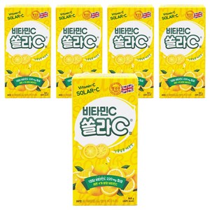 고려은단 쏠라씨 비타민 C 레몬맛, 80정, 5개
