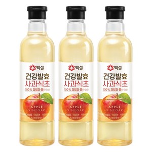 백설 건강발효 사과식초, 800ml, 3개