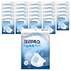 크리넥스 가습촉촉 마스크 성인용, 2개입, 25개, 화이트