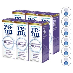 리뉴 어드벤스 렌즈 세정액+케이스, 355ml, 2개입, 6개