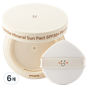 오가베베 무기자차 선팩트 SPF50+ PA++++, 13g, 6개