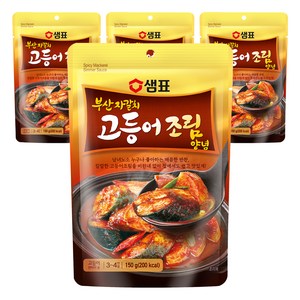 샘표 부산자갈치 고등어조림 양념, 4개, 150g