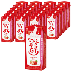 맛있는우유GT 딸기, 190ml, 24개