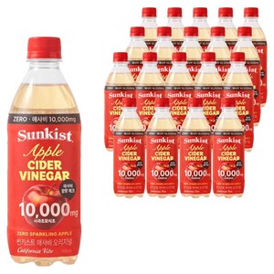 썬키스트 애사비 제로 탄산음료, 500ml, 20개