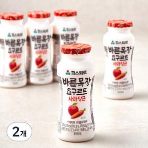 파스퇴르 바른목장 사과당근 요구르트, 100ml, 5개입, 2개