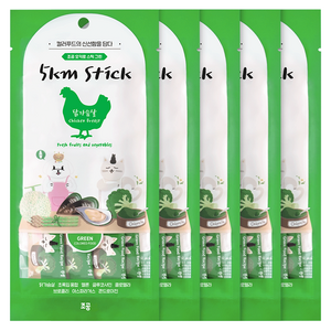 조공 반려동물 오키로스틱 짜먹는 간식, 혼합맛(닭가슴살/초록입홍합), 14g, 5개