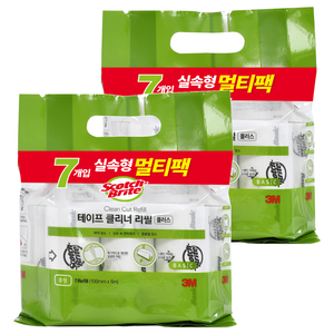 스카치브라이트 실속형 테이프 클리너 플러스 7p 세트 리필, 2개