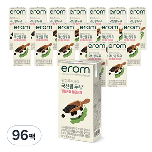 이롬 황성주 박사의 국산콩 두유 검은콩과 검은참깨, 190ml, 96개