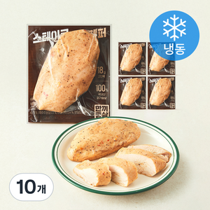 한끼통살 시즈닝 닭가슴살 스테이크갈릭페퍼 (냉동), 100g, 10개, 1개입
