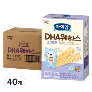 아이얌 DHA 웨하스, 요구르트, 36g, 40개