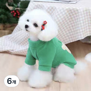 코코스튜디오 반려동물 코코 루돌프 루돌프티셔츠, 그린, 6개