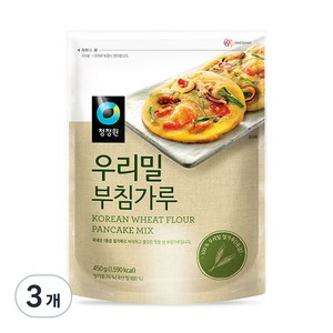 청정원 우리밀 부침가루, 3개, 450g