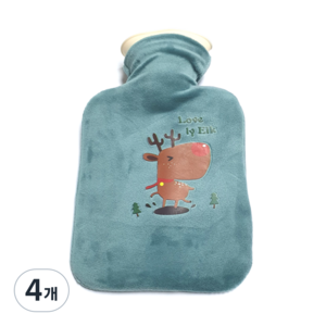 배리툴 보온 물주머니 루돌프 1000ml, 4개