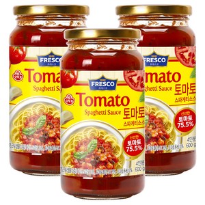 오뚜기프레스코 토마토 스파게티소스, 600g, 3개
