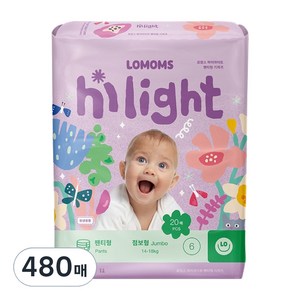 로맘스 하이라이트 팬티형 기저귀 남여공용 점보형 Jumbo, 480매, 6단계