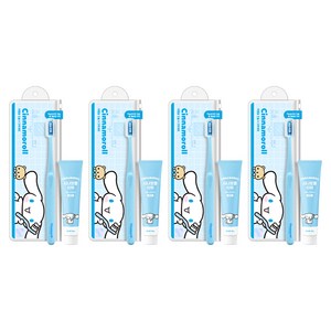아텍스 산리오캐릭터즈 시나모롤 휴대용 칫솔 + 치약 세트, 4개