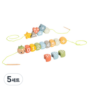 투키토이 파스텔 숫자 애벌레 실꿰기 세트, 5세트