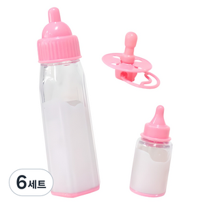 캐스비 플레이 쪽쪽이엄마 역할놀이 세트, 혼합 색상, 6세트