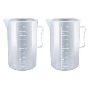 27리빙 튼튼한 플라스틱 비커, 2000ml, 2L 2개