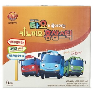 천지인 타요가 좋아하는 키노피오 홍삼스틱, 450g, 1박스