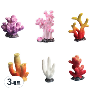 에이팀 수족관 어항 꾸미기 산호장식 6p 세트, 랜덤발송, 3세트