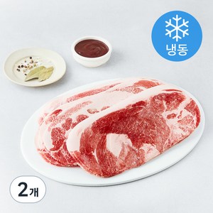 미트코리아 돼지고기 목전지 제육볶음용 3mm (냉동), 1kg, 2개
