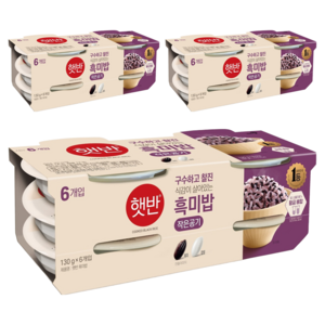 햇반 흑미밥, 130g, 18개